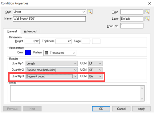 OST Condition Properties dialog box